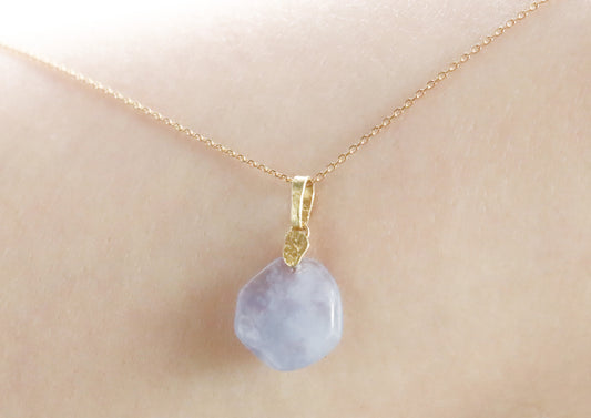 Blue Chalcedony Necklace Charm