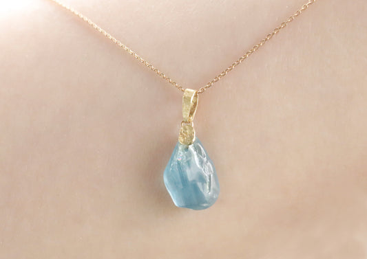 Aquamarine Necklace Charm