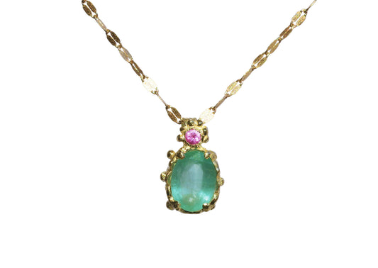 Elizabeth Necklaces Charm - Emerald Sapphire