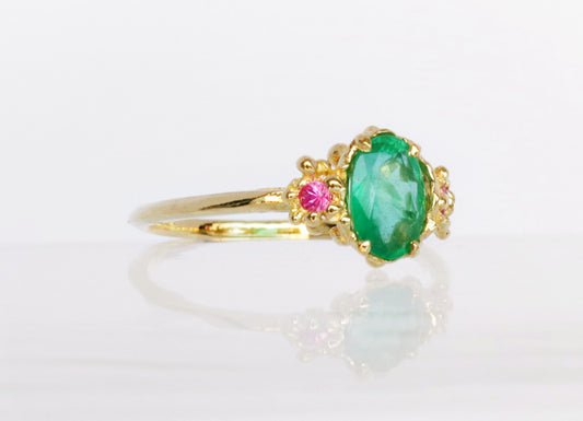 Elizabeth Ring - Emerald Sapphire