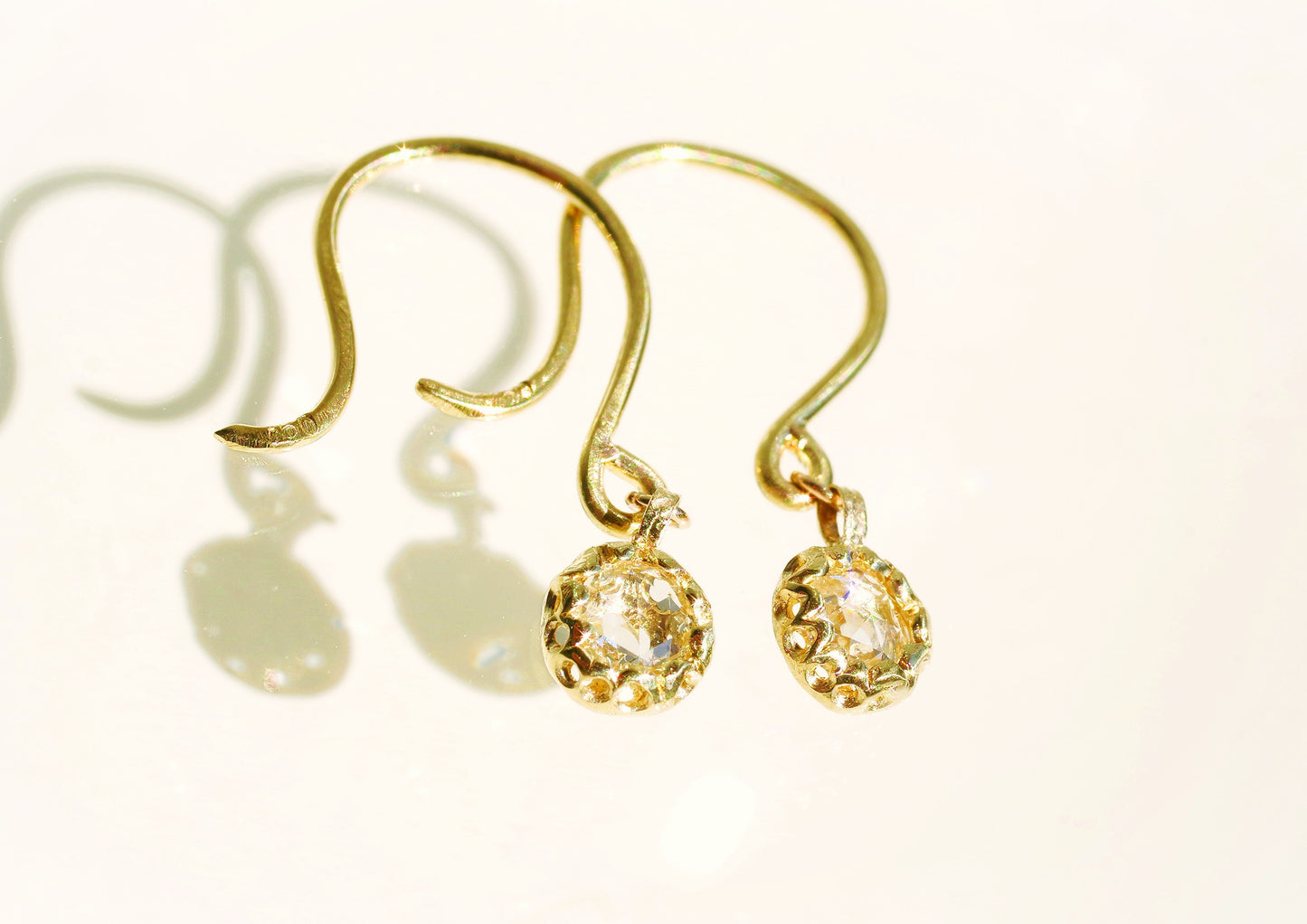 Rose-cut Scalloped Earrings ? Hooks