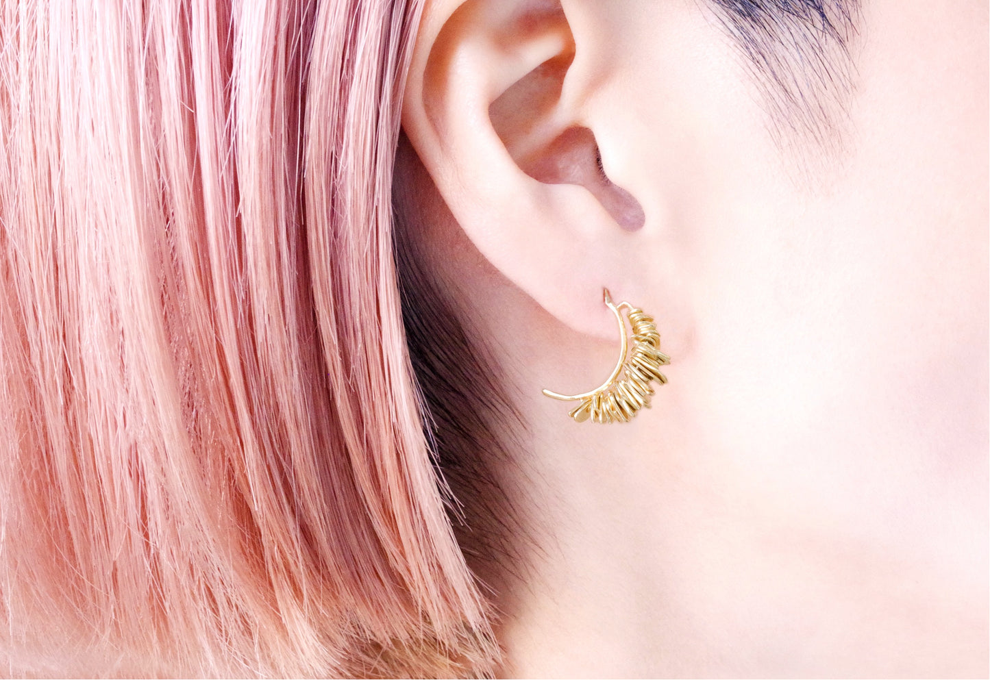 Gold Medallion Earrings