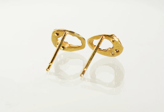 Crescent Reflection Earrings – Studs