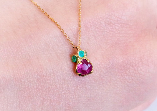 Ruby Paraiba Tourmaline Necklace