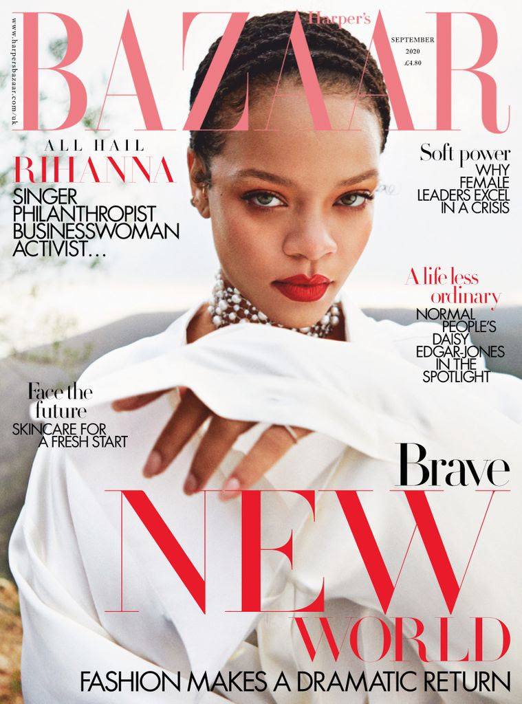 ハーパーズ バザー UK 2020年9月号の誌面、NAMの製品が掲載されている
