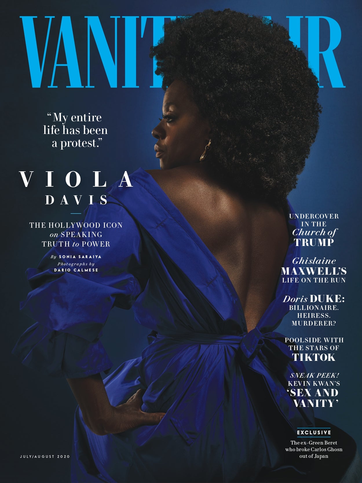 ヴァニティ・フェア UK 2020年9月号の誌面、NAMの製品が掲載されている