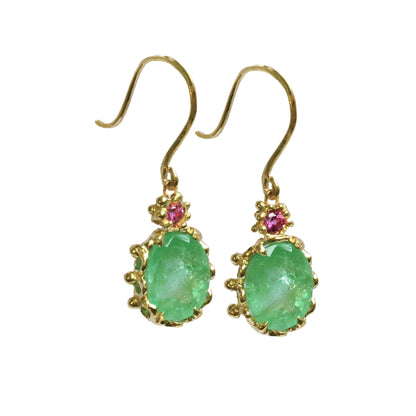 Elizabeth Earrings- Emerald Sapphire