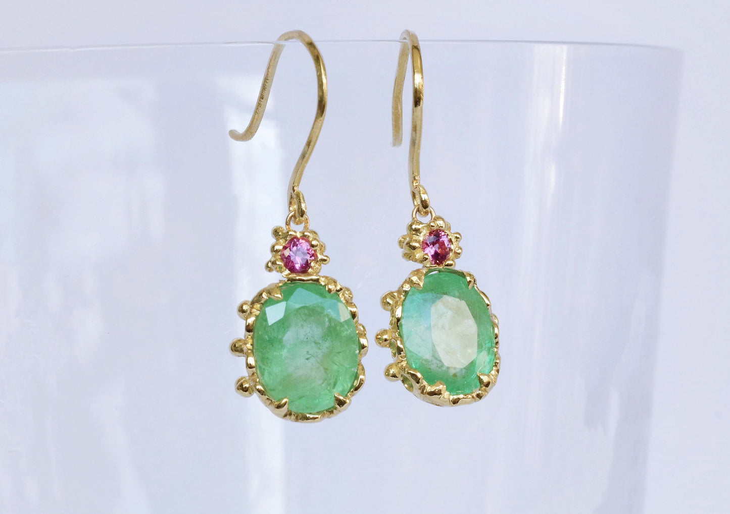Elizabeth Earrings- Emerald Sapphire