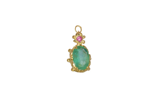 Elizabeth Earring Charm - Emerald Sapphire