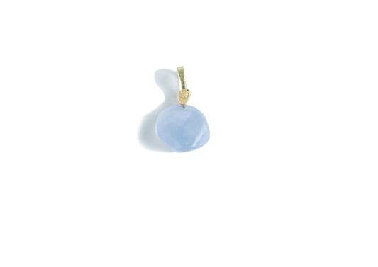Blue Chalcedony Necklace Charm