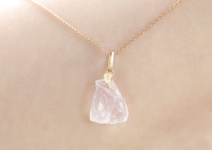 Rose Quartz Necklace Charm