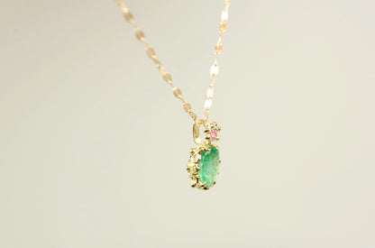 Elizabeth Necklace - Emerald Sapphire