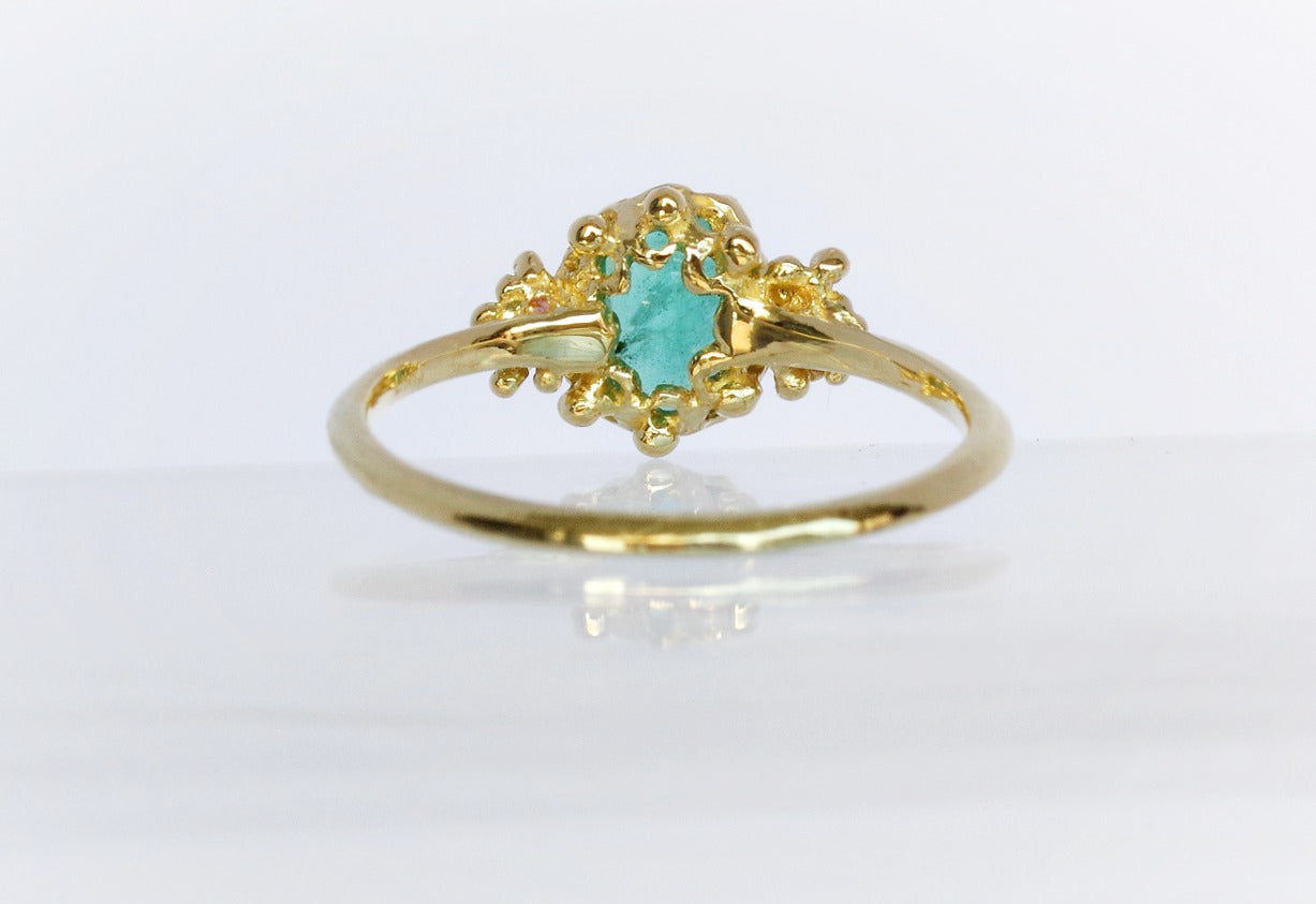 Elizabeth Ring - Emerald Sapphire