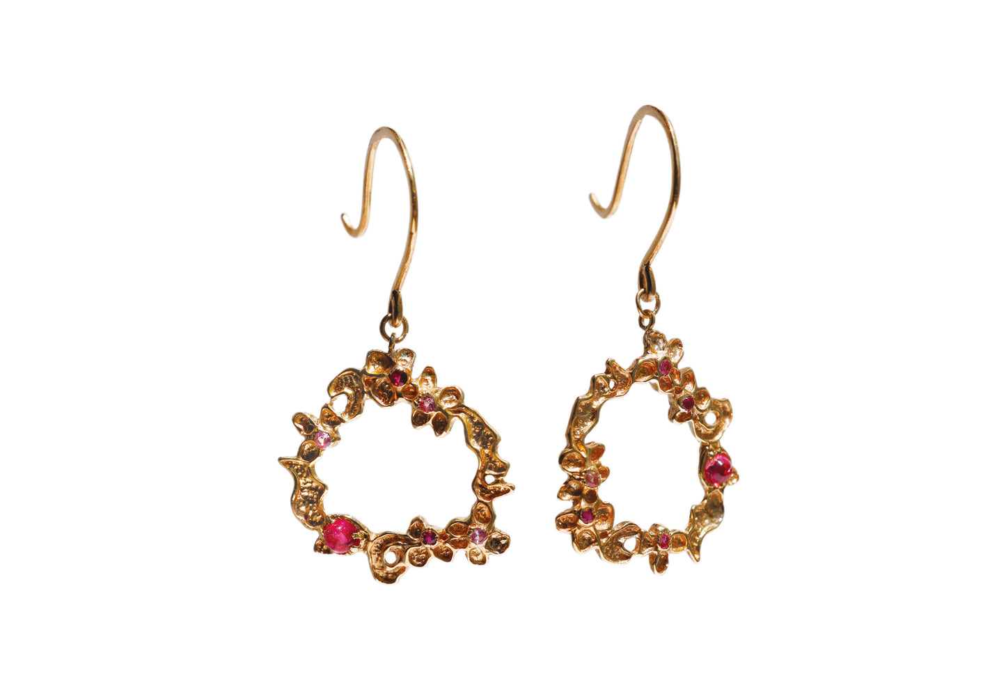 Sapphire Ruby Wreath Earrings – Hooks