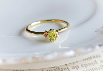 Canary Tourmaline Sapphire Ring