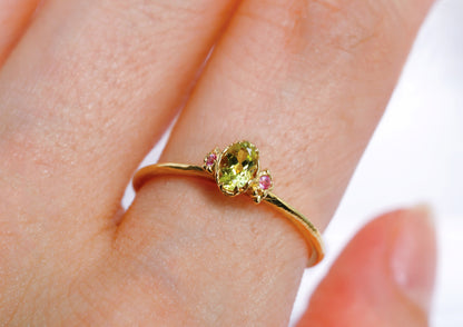 Canary Tourmaline Sapphire Ring