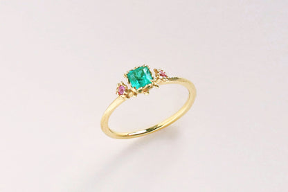 Emerald Sapphire Ring