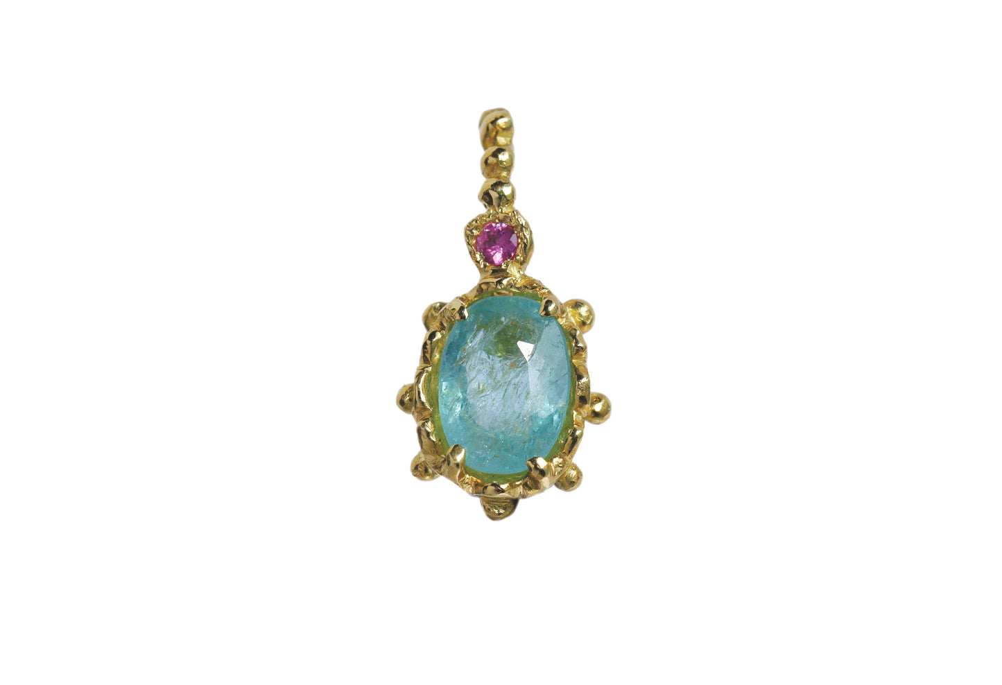 Elizabeth Necklaces Charm - Paraiba Tourmaline Sapphire