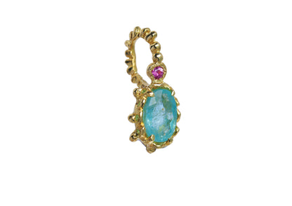Elizabeth Necklaces Charm - Paraiba Tourmaline Sapphire
