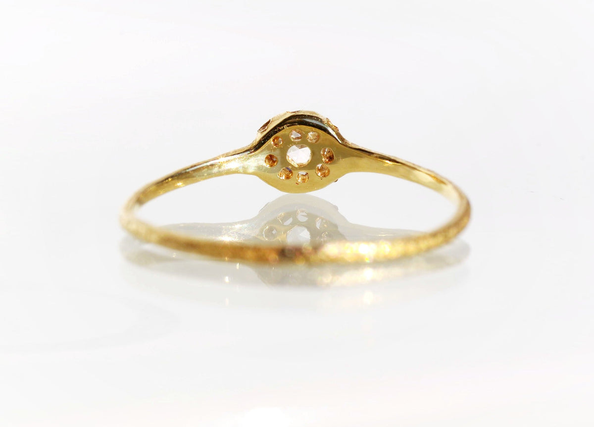 Rose-cut Scalloped Ring
