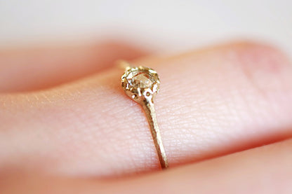 Rose-cut Scalloped Ring