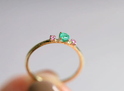Emerald Sapphire Ring