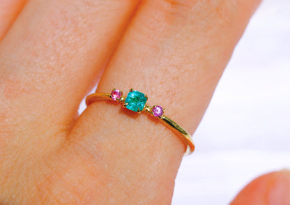 Emerald Sapphire Ring