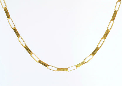 Hammer Texture Diamond Chain Necklace