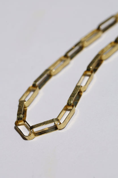 Hammer Texture Chain Diamond Bracelet