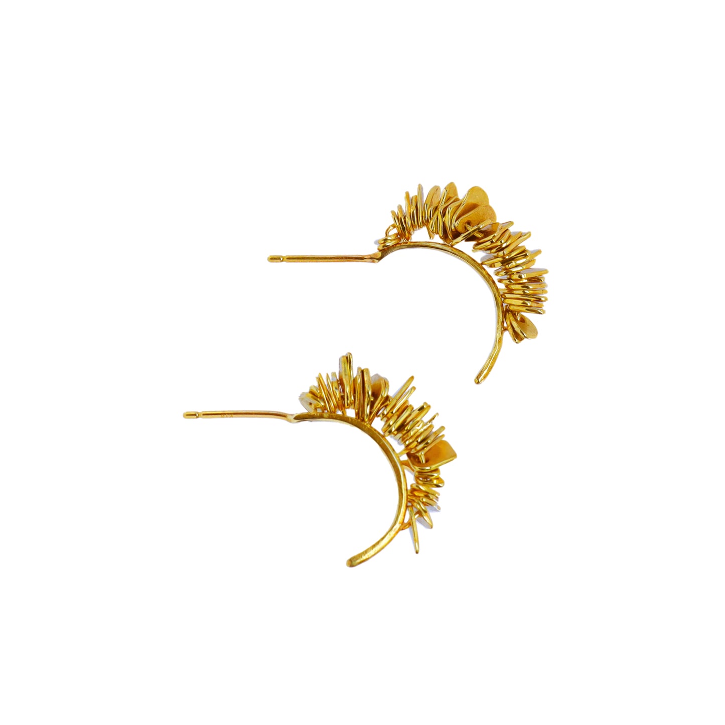 Gold Medallion Earrings