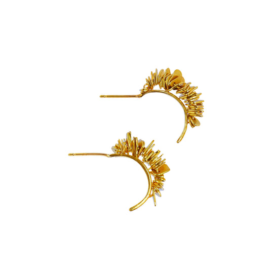 Gold Medallion Earrings