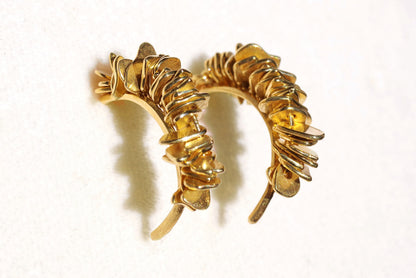 Gold Medallion Earrings