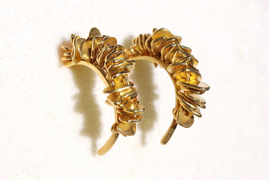 Gold Medallion Earrings