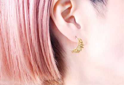 Gold Medallion Earrings