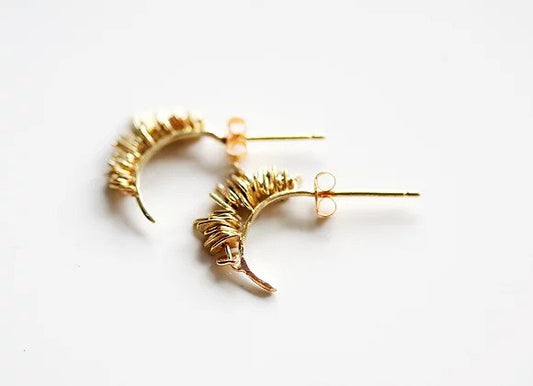 Gold Medallion Earrings