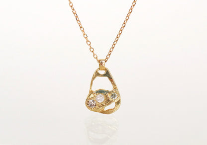 Crescent Moon Necklace / Three Wishes Diamonds