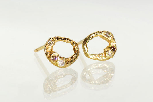 Crescent Reflection Earrings – Studs