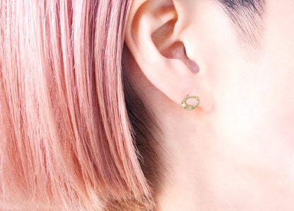 Crescent Reflection Earrings – Studs