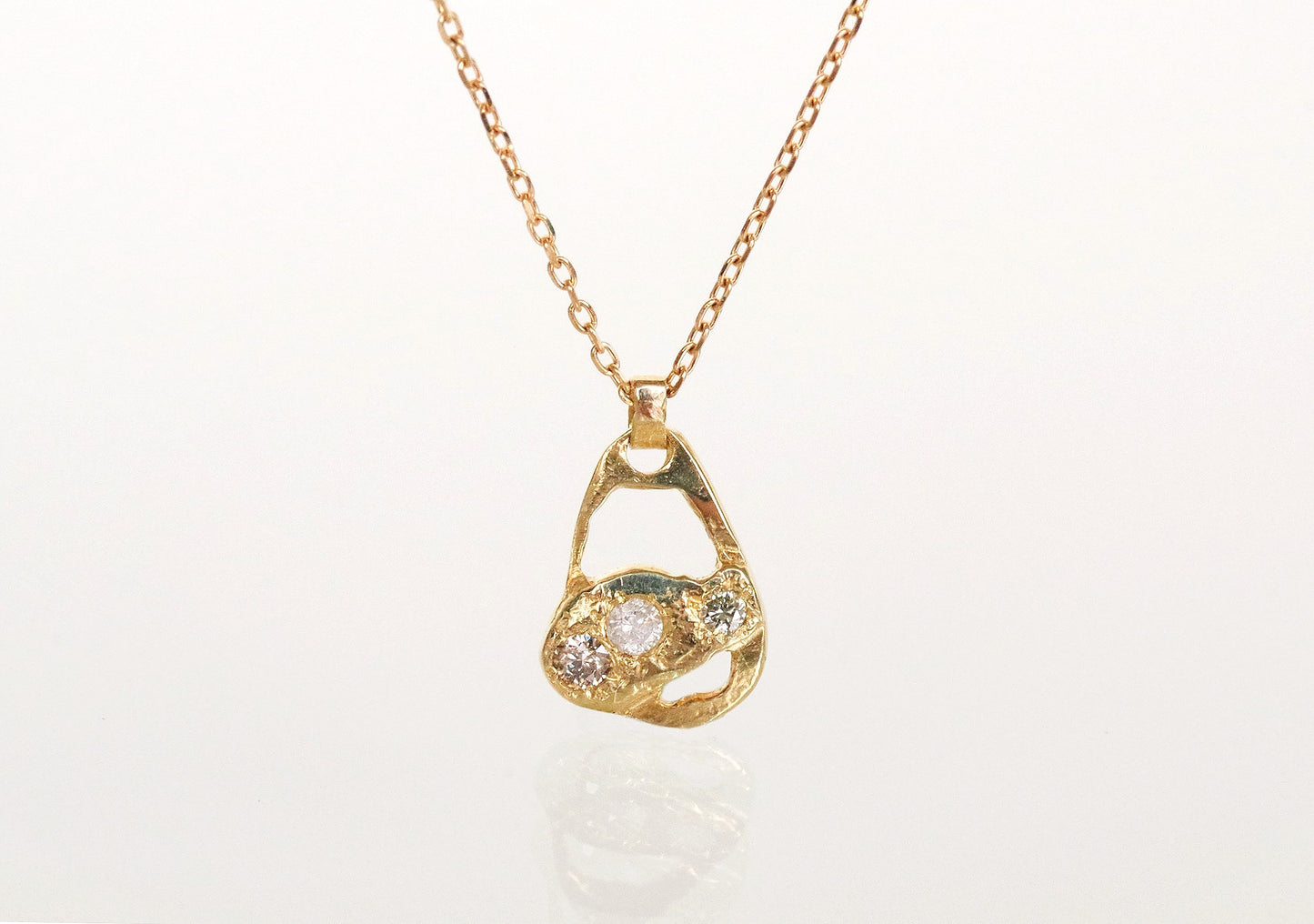 Crescent Moon Necklace / Three Wishes Diamonds