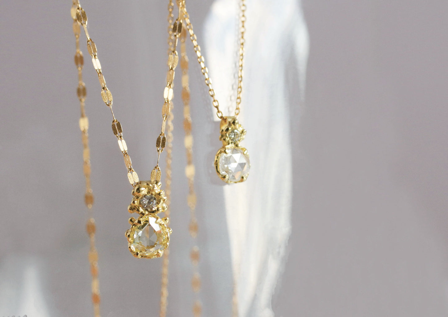 Rose-cut Diamond Necklace