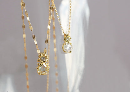 Rose-cut Diamond Necklace