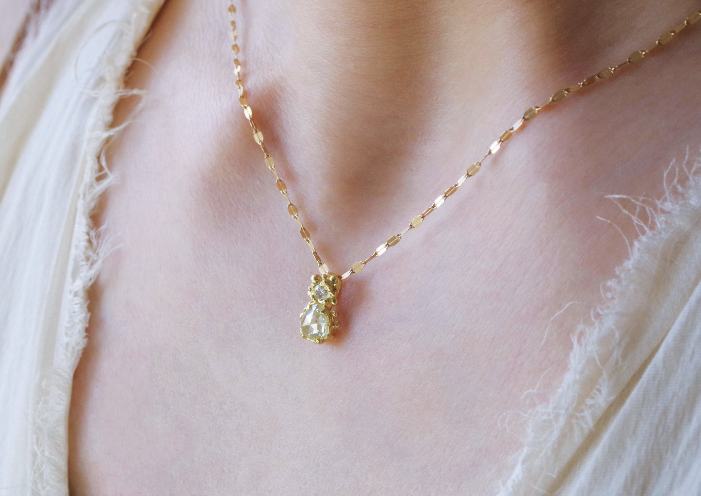 Rose-cut Diamond Necklace