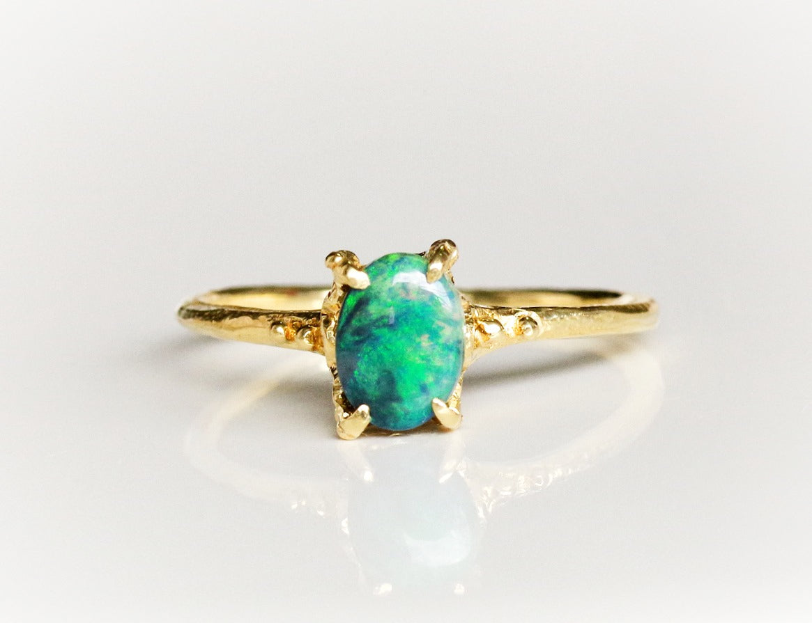 Black Opal Ring